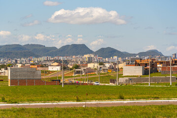 Fototapeta na wymiar Panoramic of the city of Santa maria RS Brazil