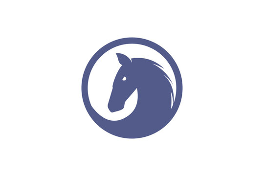 Equestrian horse back logo design riding running horses sport animal icon symbol