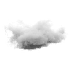 single white cloud with transparent background	

