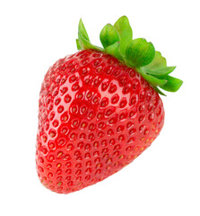 Strawberry fruit isolated on transparent background. PNG format	
