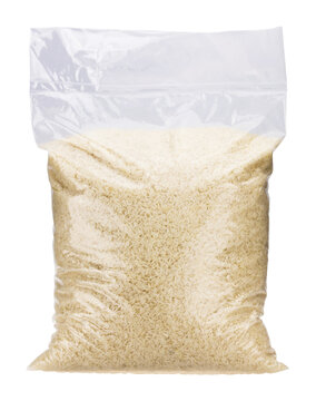 bag of raw rice isolated and save as to PNG file