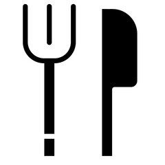 fork with knife baby icon