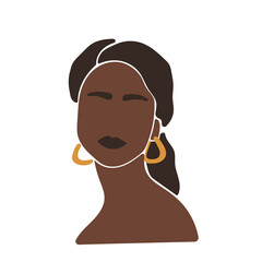 Abstract Woman Face Portrait