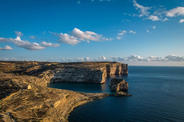 beautiful view of the coast of Malta