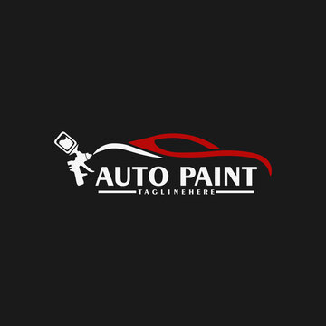 auto paint garage logo vector design
