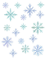 Snowflakes illustration set