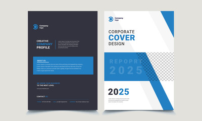 Corporate Book Cover Design Template in A4. Can be adapted to Brochures, Annual Reports, Magazines, Poster, Business Presentations, Portfolio, Flyer, Banner, Website