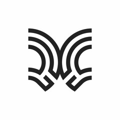 simple B and K initials logo