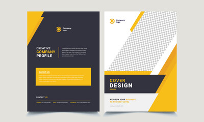 Corporate Business Flyer poster brochure cover design layout background, Three colors scheme, vector template in A4 size - Vector