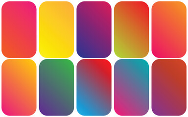 Abstract vector gradient color background set