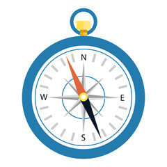 Compass illustration in flat style © andry7