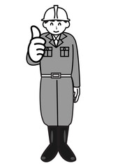 オーケーポーズの作業員