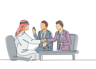 One single line drawing of young happy male rock singer holding microphone and singing on music festival stage. Musician artist performance concept continuous line draw design vector illustration