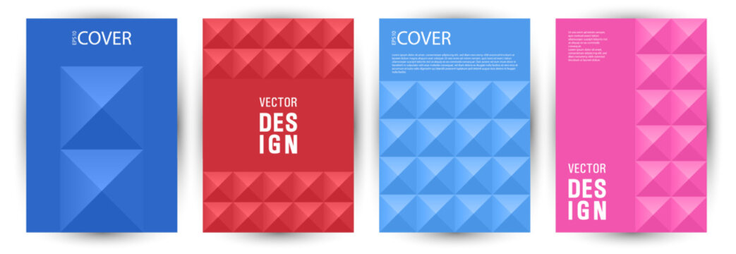 Office Brand Book Front Page Template Bundle Geometric Design. Minimalist Style Futuristic