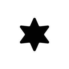 Star icon shape on transparent background