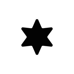 Star icon shape on transparent background