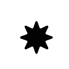 Star icon shape on transparent background