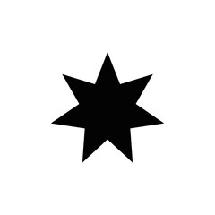 Obraz premium Star icon shape on transparent background