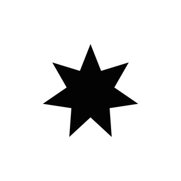 Star Icon Shape On Transparent Background