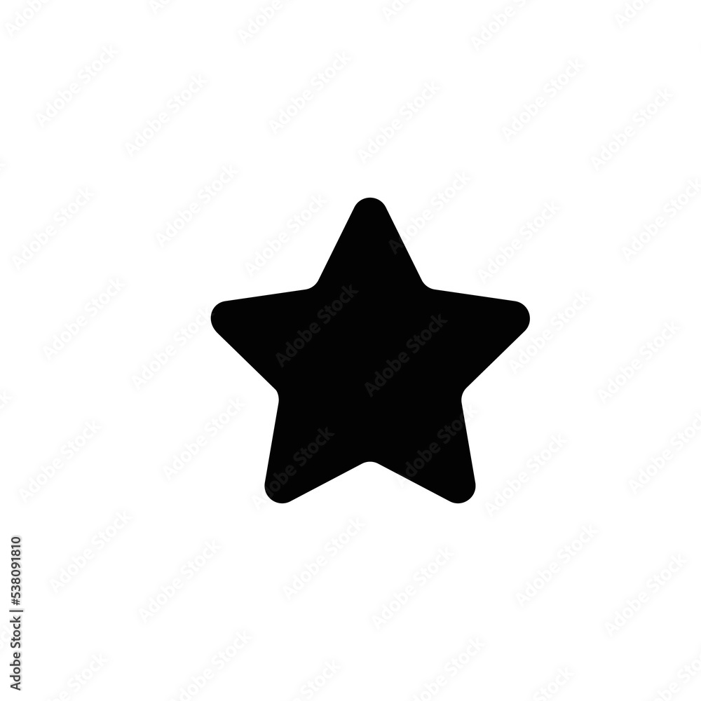 Wall mural star icon shape on transparent background