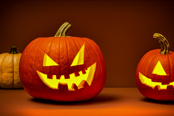 Spookey Halloween Pumpkin cut out by kids in Studio