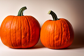 Obraz premium Spookey Halloween Pumpkin cut out by kids in Studio