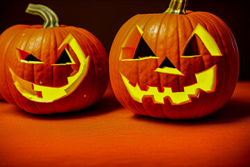 Spookey Halloween Pumpkin cut out by kids in Studio