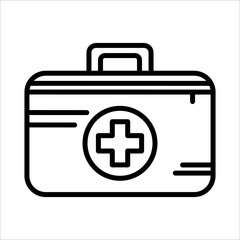First Aid Box Icon Logo Design Vector Template Illustration Sign And Symbol Pixels Perfect