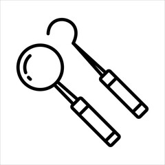 Magnifying Icon Logo Design Vector Template Illustration Sign And Symbol Pixels Perfect