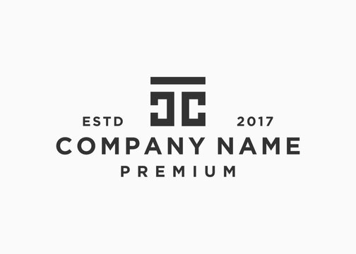 initials letter tc logo design vector illustration template