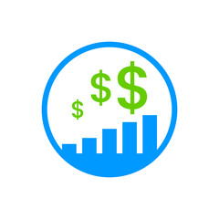 Financial logo vector icon illustration