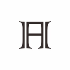 simple A and H initials logo