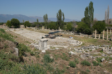 Fototapeta na wymiar Pool in Aphrodisias Ancient City in Aydin, Turkiye