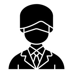 business man solid icon