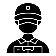 delivery man solid icon