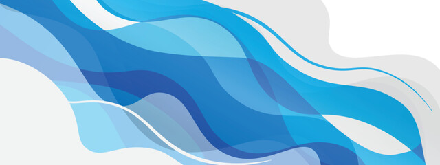 Blue & white abstract wave background for banner or poster. Vector design pattern template. page.