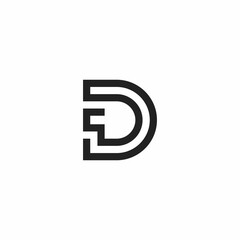 simple D initials logo