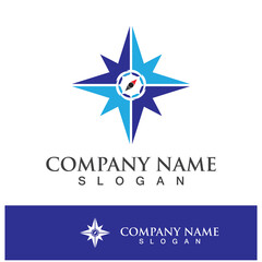 Obraz premium compass icon logo design