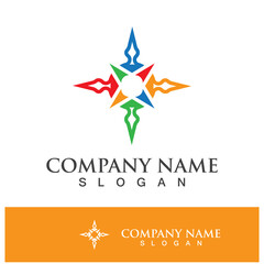 Obraz premium compass icon logo design