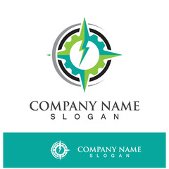 compass icon logo design