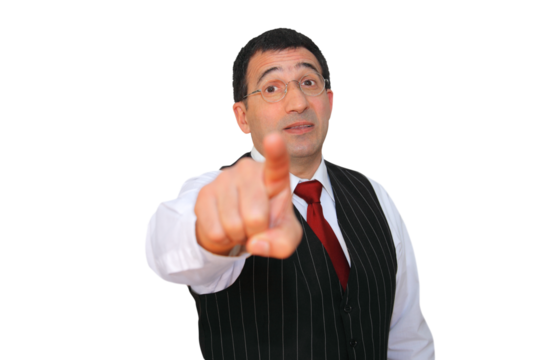 Gesture series: manager shows annoyed.