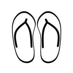 pair of sandals icon. Flip flop icon