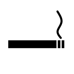 cigarette icon. cigarette silhouette. isolated white background
