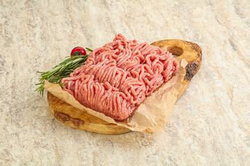 Raw beef minced meat for cooking