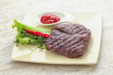 Grilled machete skirt beef steak