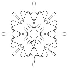 Abstract geometric shape. Cool psychedelic form.