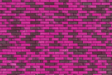 Vintage pink brick wall. Construction pattern background.