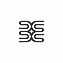 simple B and E initials logo