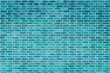 Vintage blue brick wall. Construction pattern background.