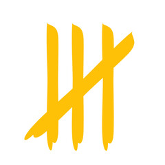 Obraz premium Gold Tally Marks illustration 